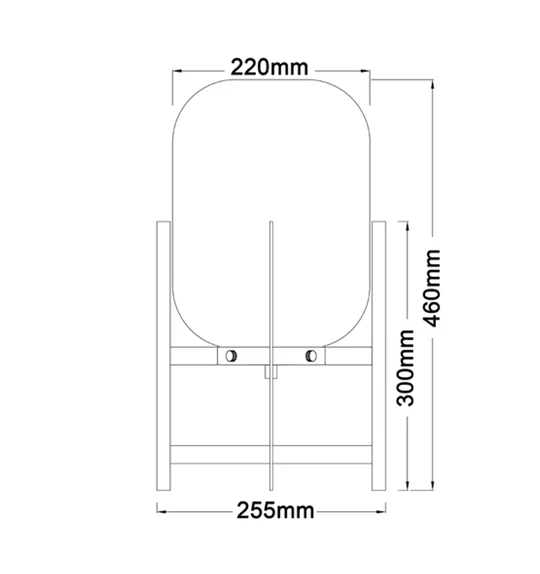 TANQUE Minimalist Glass & Iron Base Table or Floor Lamp TANQUE1