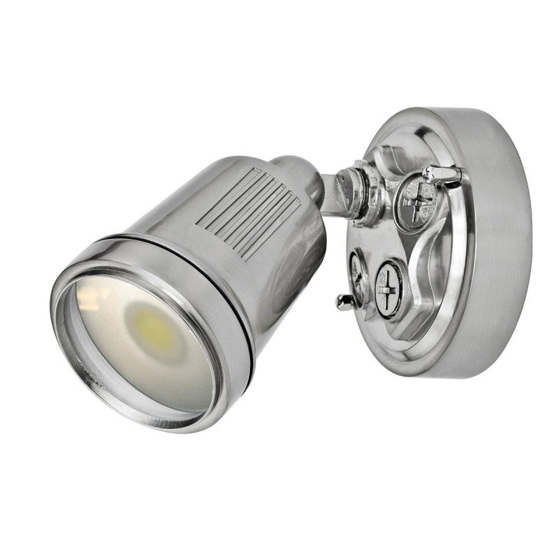 HUNTER-III 1 LIGHT LED FLOODLIGHT (19239/13) SATIN NICKEL BRILLIANT LIGHTING - 19239/13