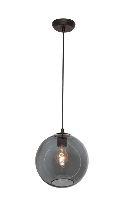 Milan 1Light Pendent E27 25W Black with Smoke (MG1731BLK) Mercator Lighting