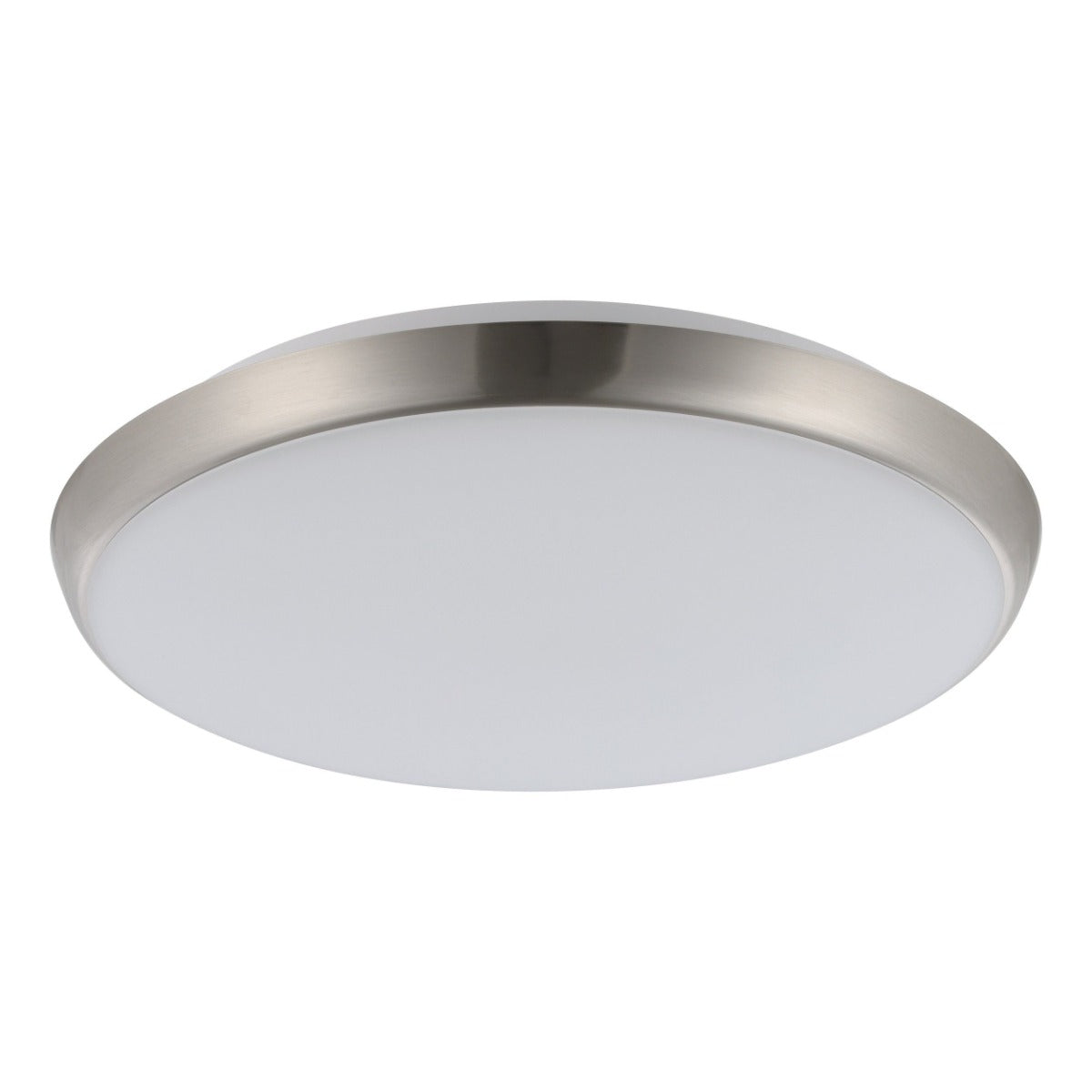 Ollie 2 18W/25W Dimmable LED Oyster 300MM Light Satin Nickel/ Tri-Colour 206395