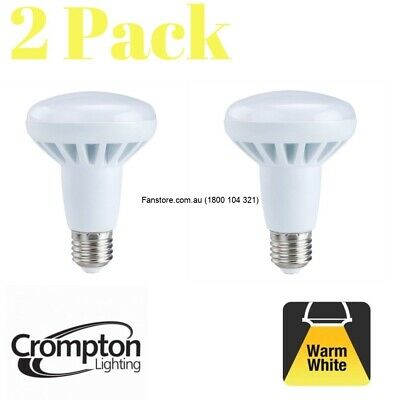 2x LED 10W R80 Down Light Globes Bulb Screw E27 Warm White 3000K 750Lm - 27451