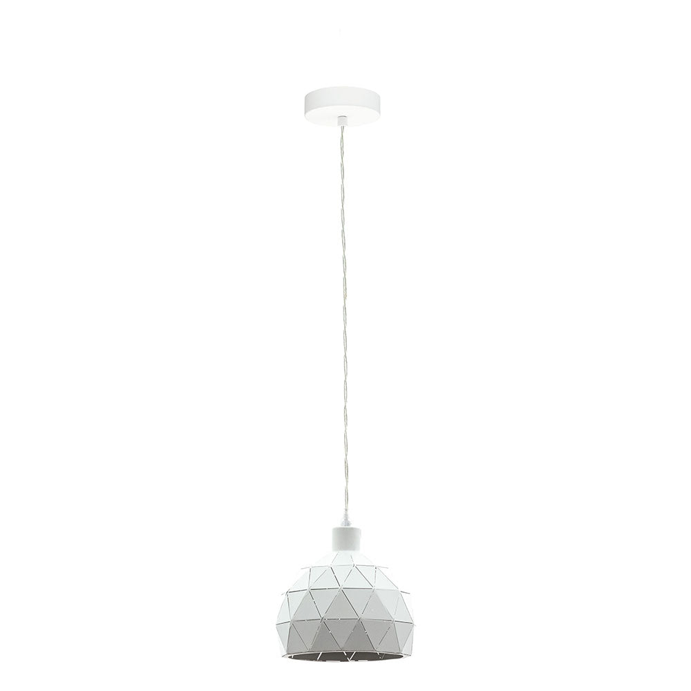 Roccaforte 1 Light Pendant E14 40W Small White 33344N