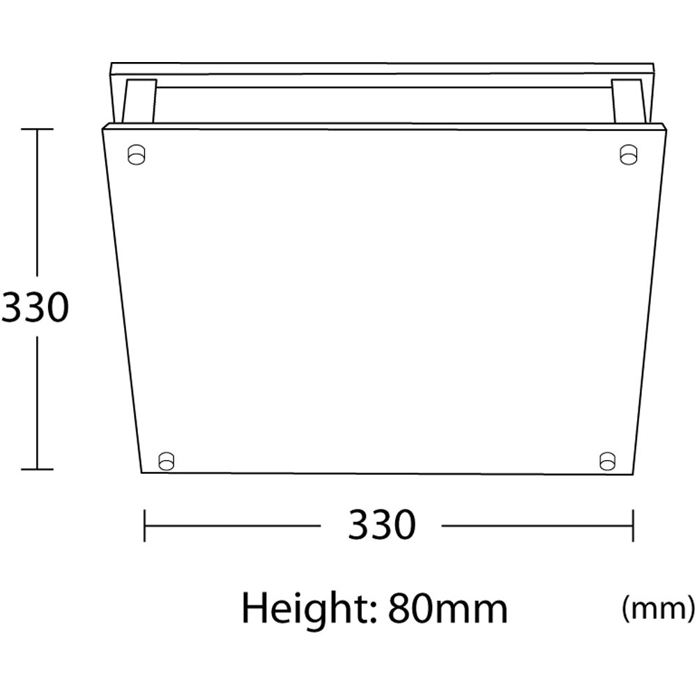 EXLS2303/22W SMALL SQUARE FLUORESCENT OYSTER