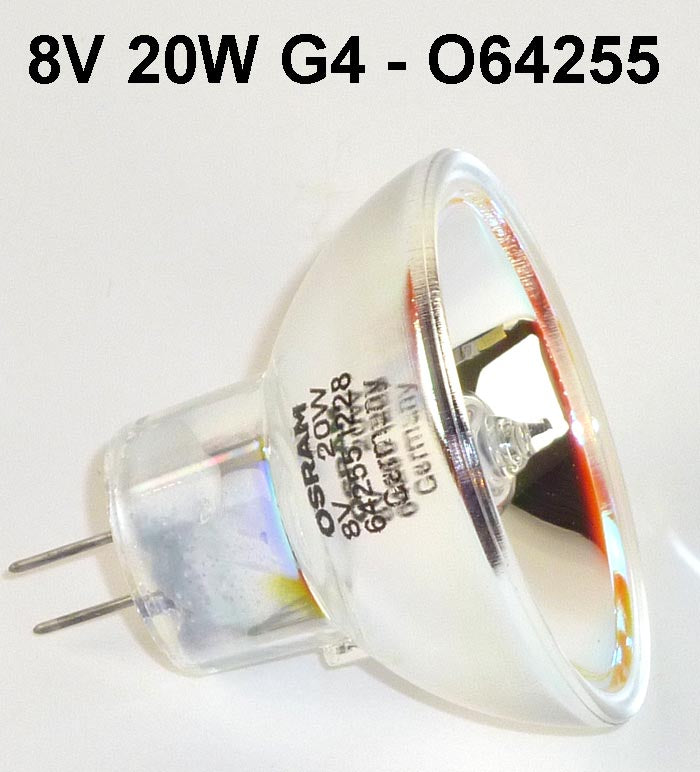OSRAM HALOGEN OPTIC LAMP 64255 8V 20W G4