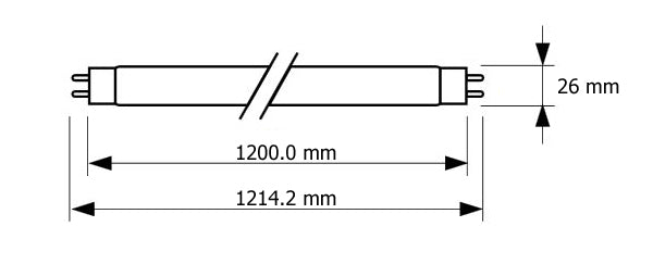36w Tube Dimensions