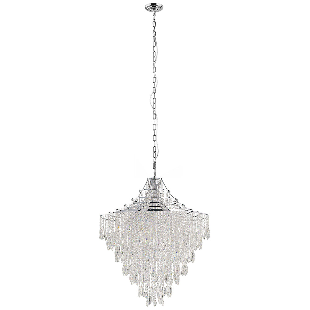 BEIRES PENDANT LIGHT 9X40W E14 CHROME FIXTURE WITH CRYSTALS 390263