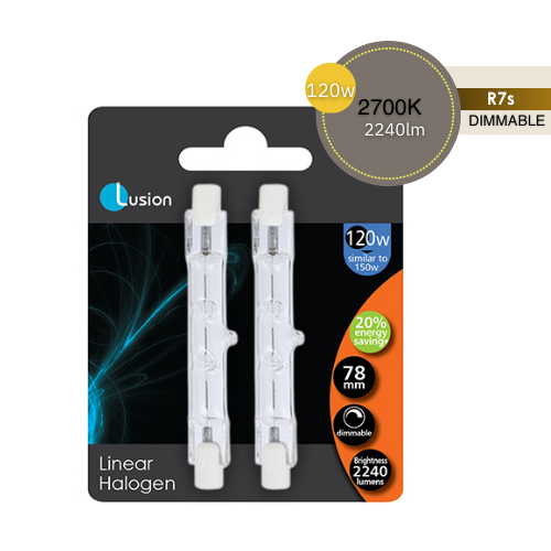 240V 120W LINEAR HALOGEN 78MM BLISTER PACK - TWIN LUS30822