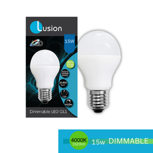 GLS LED 240V 15W E27 OPAL 4000K DIMMABLE LUS20432