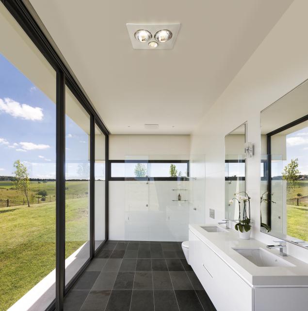 Eco Triumph 3 in 1 (2 x 275W) Tastic - Bathroom Heat Lamp with Exhaust Fan IXL