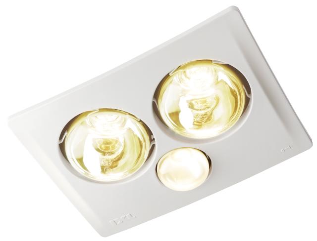 Easy Duct Triumph 3 in 1 (2 x 275W) Tastic - Bathroom Heat Lamp with Exhaust Fan IXL