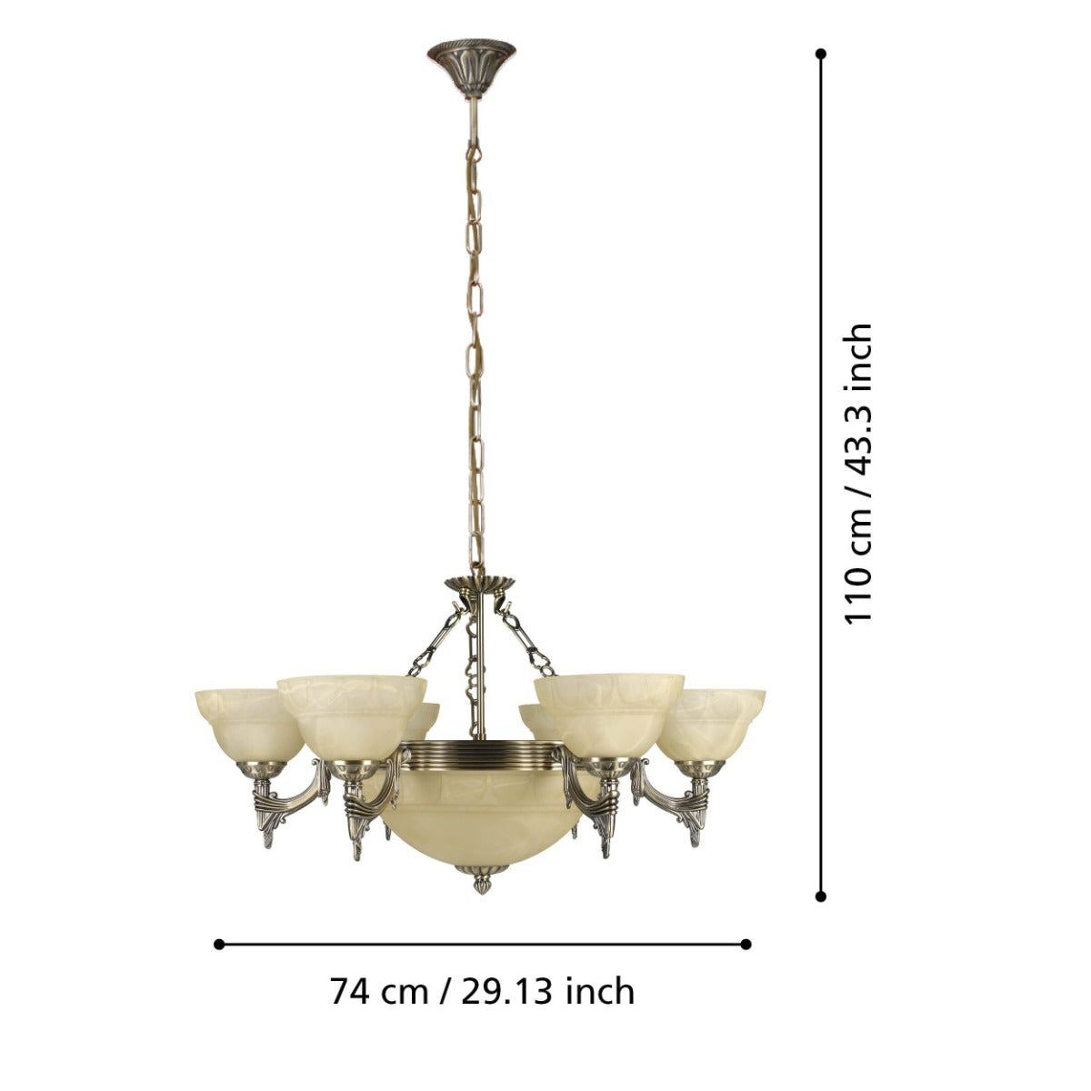 Marbella 9 Light Chandelier Bronze / Champagne 85858