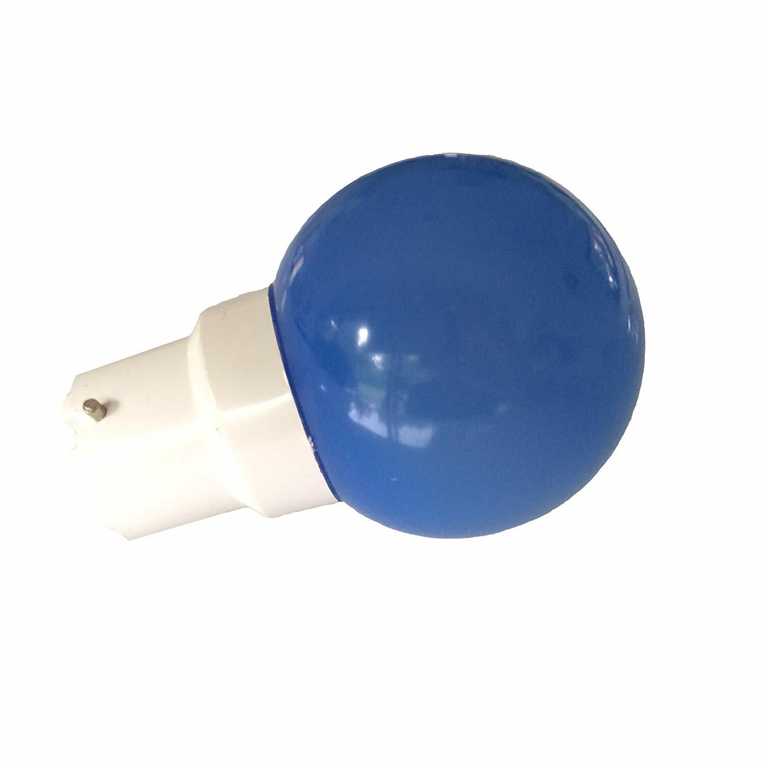 1W BLUE LED FANCY ROUND G45 COLOURED LAMPS B22