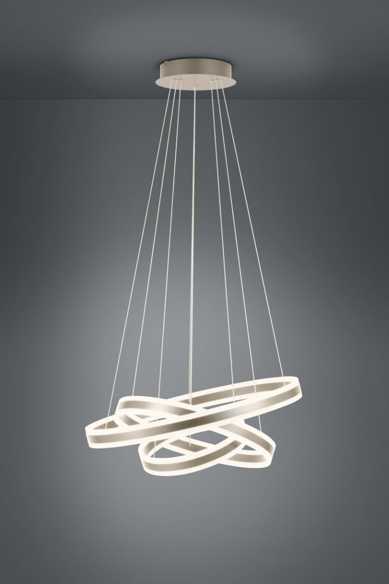 Tonarella 3 Ring 177W LED Pendant Champange/ Warm White 39314