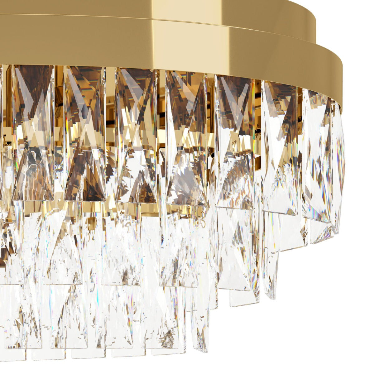 Valparaiso 10 Light Crystal Chandelier Gold E14 40W 39462