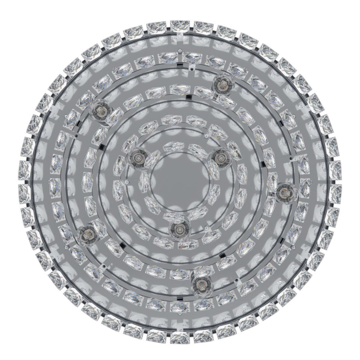 Valparaiso 1 11 Light Crystal 40W E14 Flush Mount Light Chrome 39491