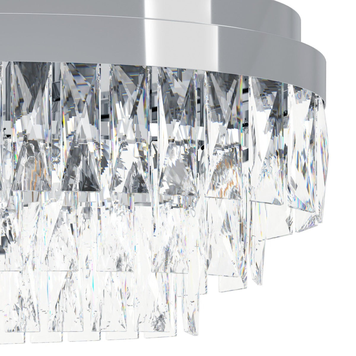 Valparaiso 10 Light Crystal Chandelier Chrome E14 40W 39494