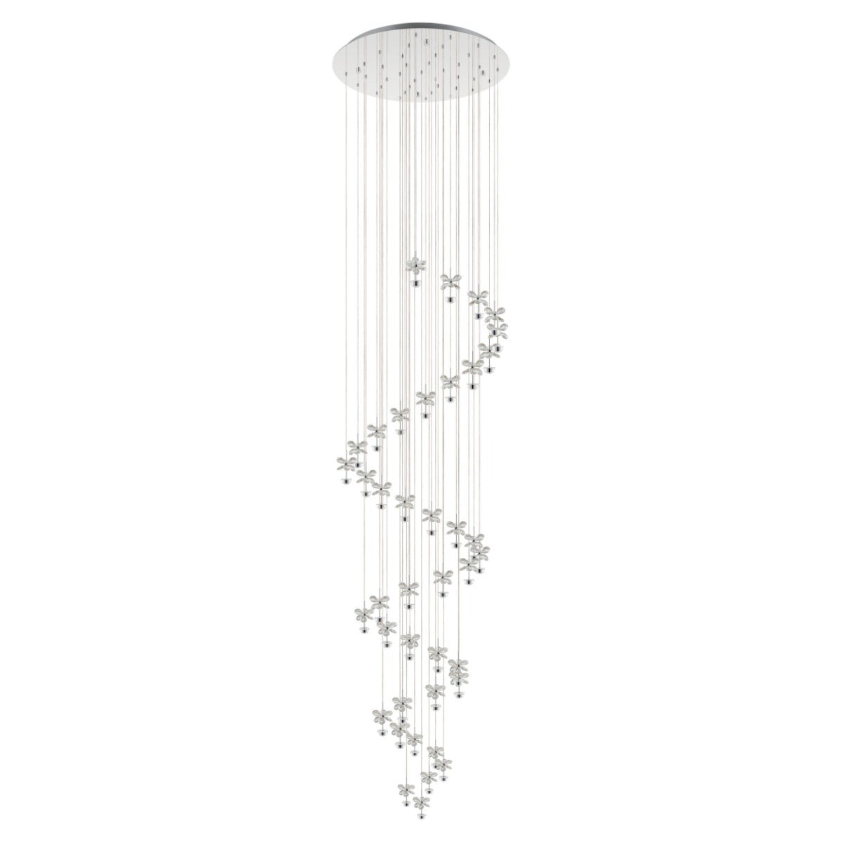 Pianopoli 1 72W Dimmable LED Chandelier Chrome & Crystal / Warm White 39545