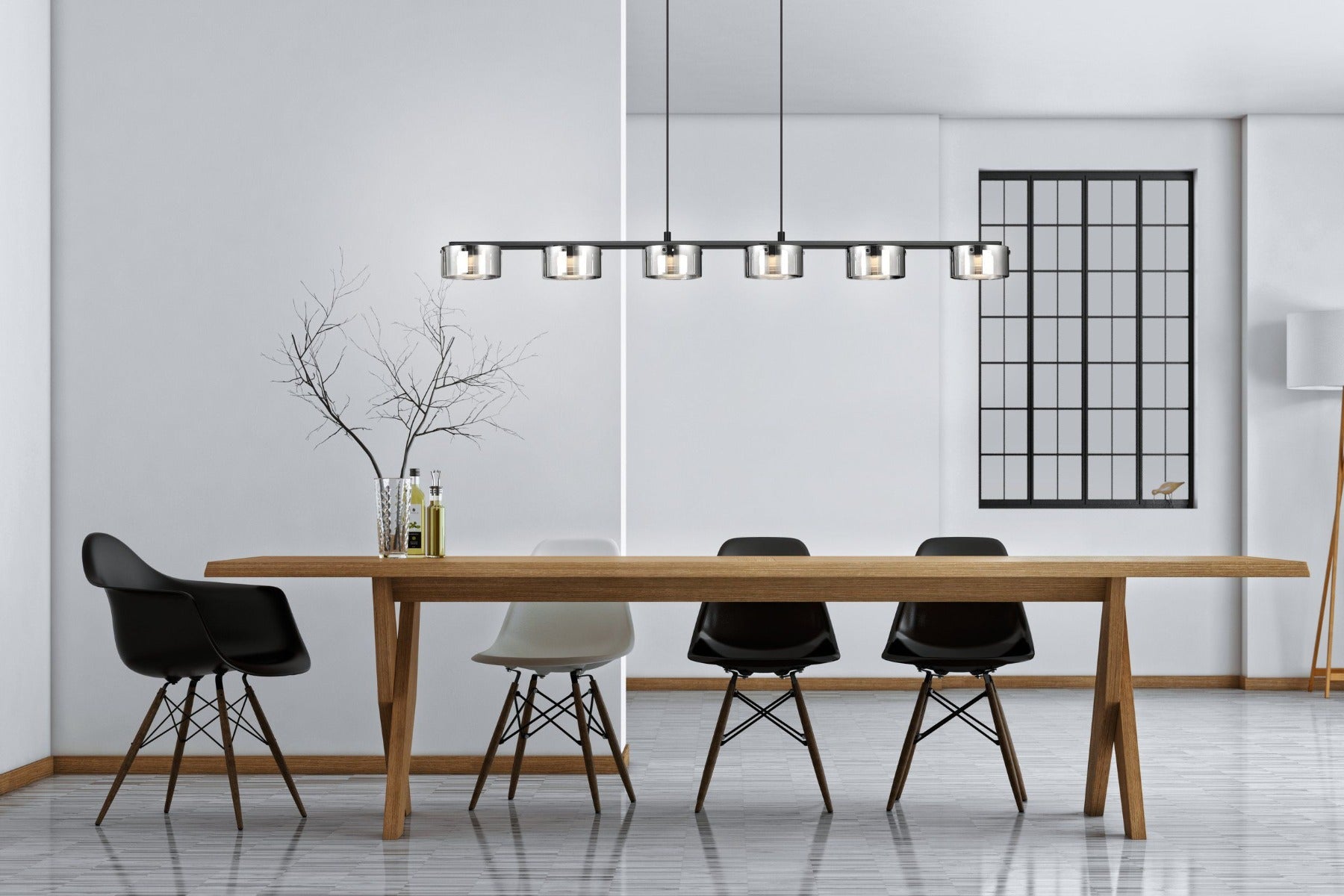 COPILLOS PENDANT LIGHT 6X5.4W LED 3000K BLACK 204735
