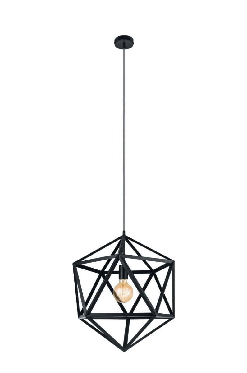 EMBLETON PENDANT LIGHT 1X60W E27 BLACK SMALL 49761N
