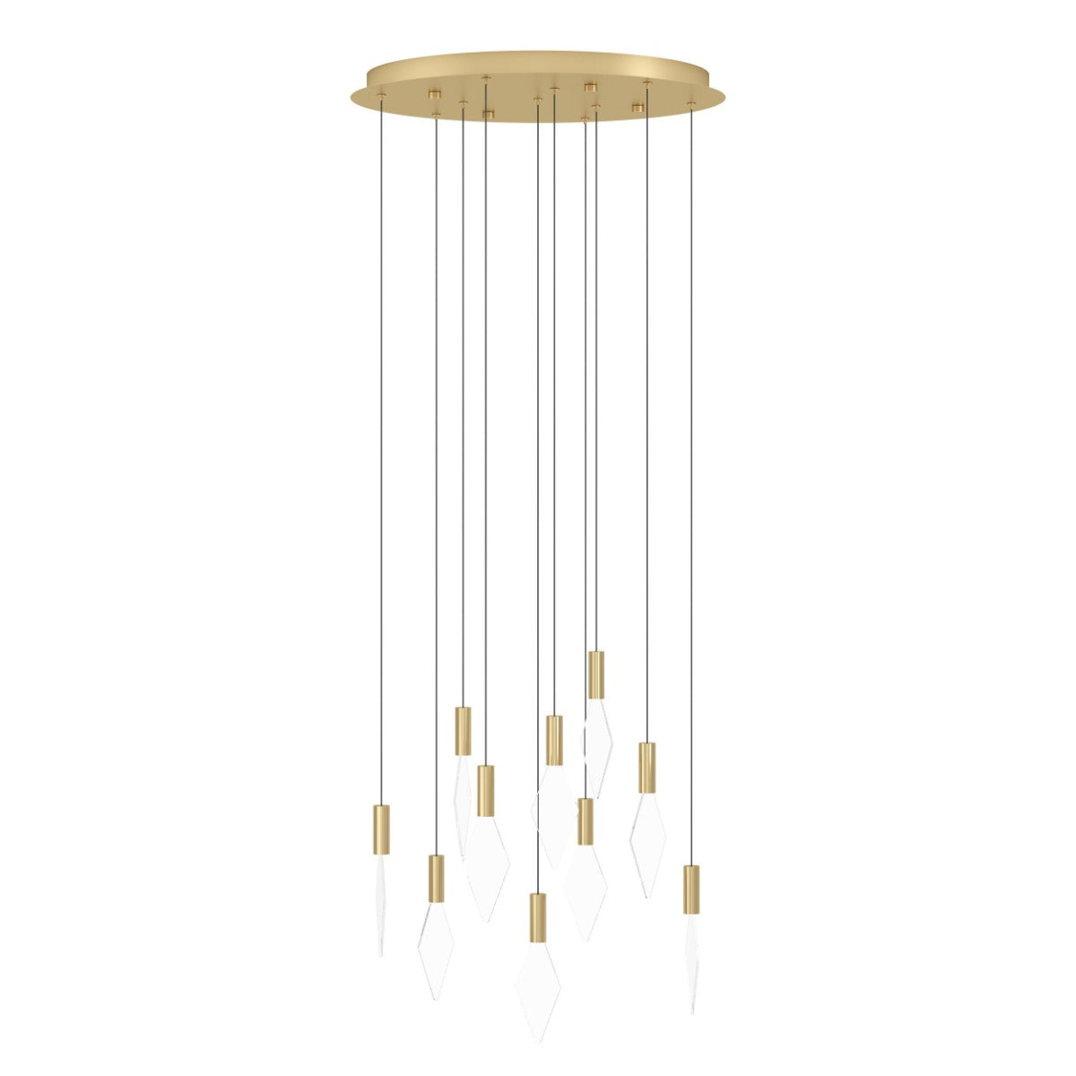 Mirador 10 Light 3W LED Pendant Brass Warm White 390359