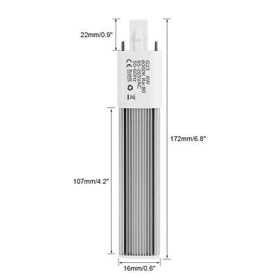 6W Cool White 4000k 2-Pin G23 LED Bulb Compact Fluorescent Lamp Bulb