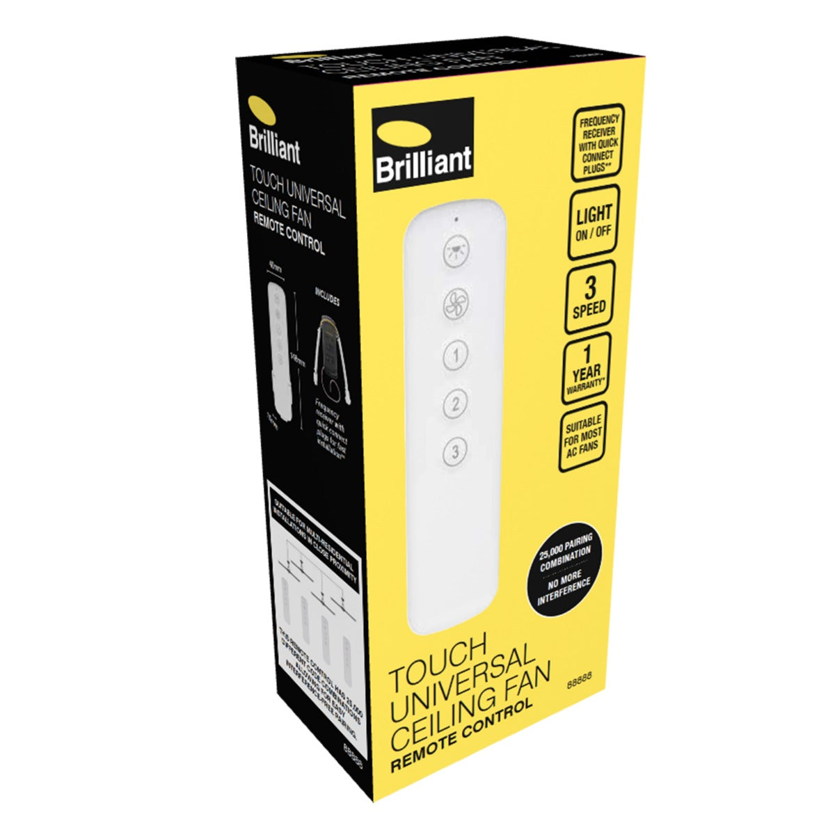 REMOTE CONTROL FOR CEILING FANS TOUCH-88888