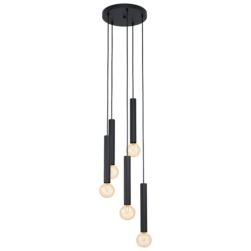 CORTENOVA PENDANT LIGHT 5X60W E27 BLACK 98058