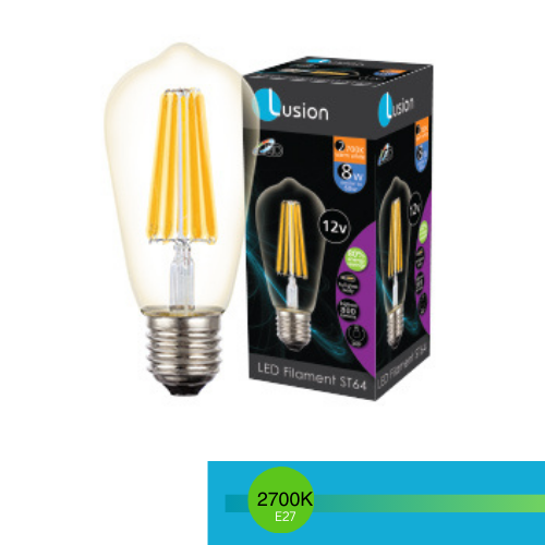 12V 8W ES ST64 LED 2700K LUS20991