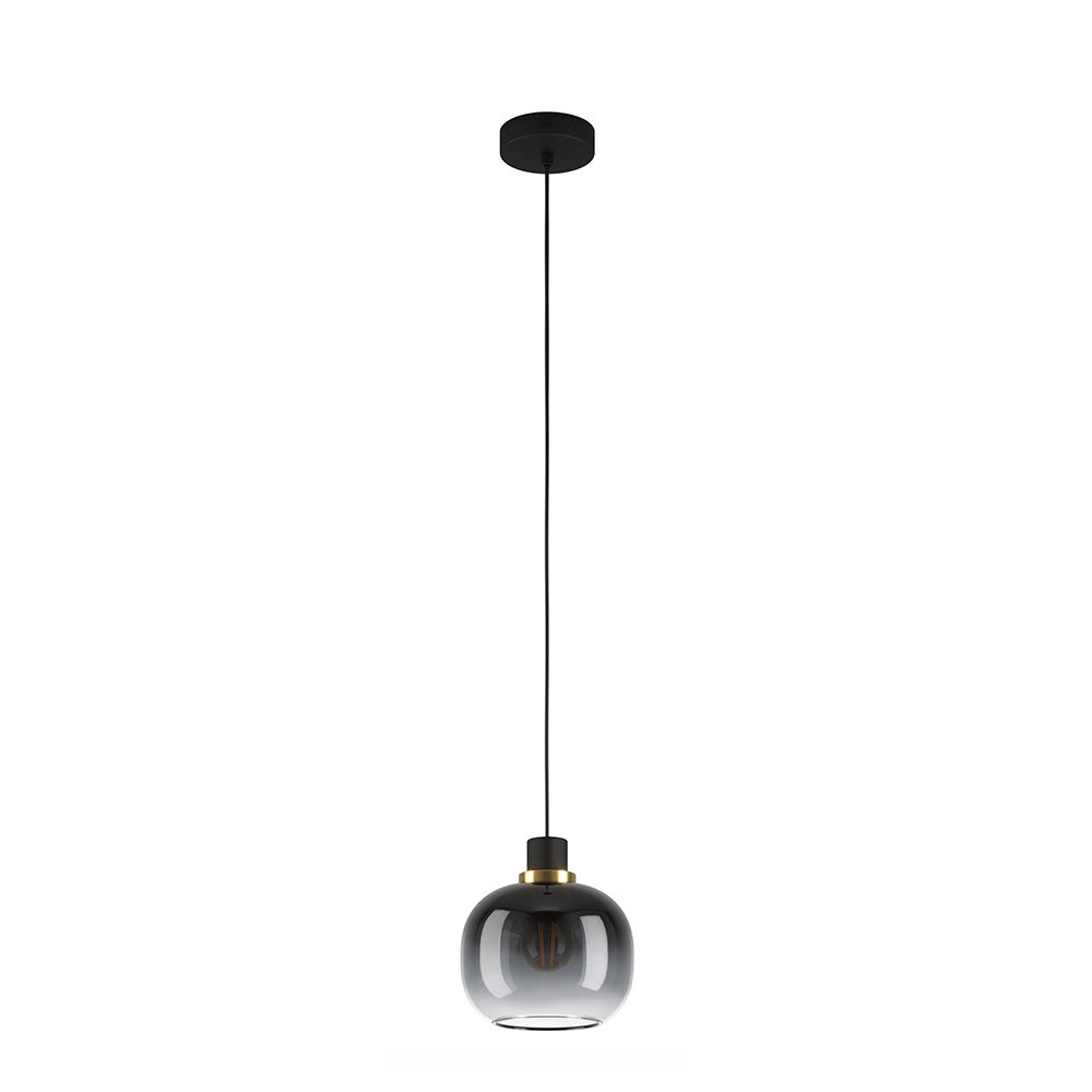 Oilella 1 Light E27 40W Pendant Black 99616N