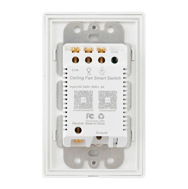 SMART WIFI CEILING FAN WALL CONTROLLER - WHITE - 99888