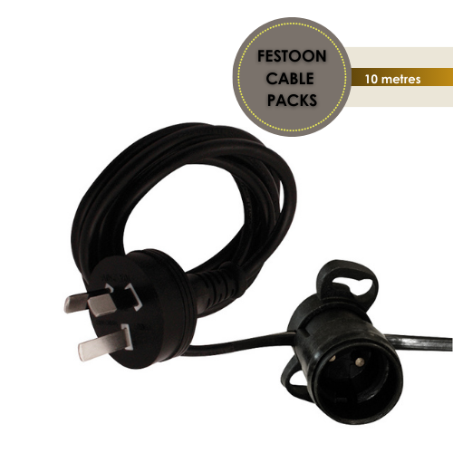 10M CABLE PCK C/W BC LAMPHOLDERS x 10 *NO LAMPS* LUS99901