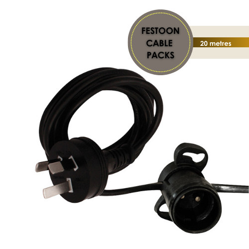 20M CABLE PCK C/W BC LAMPHOLDERS x 20 *NO LAMPS* LUS99902