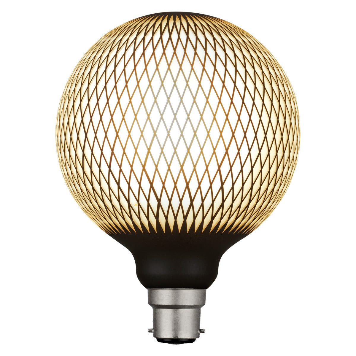 LED 4W Decorative Globe Magician Net Black G125 In B22 or E27 Base