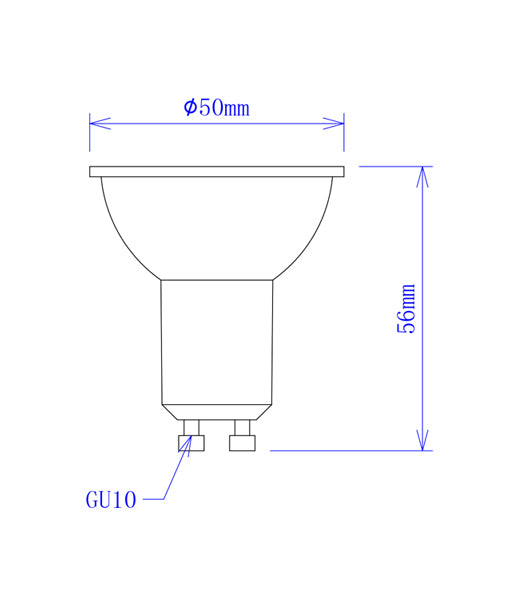 CLA Lighting GU10 LED Coloured Globe 5W