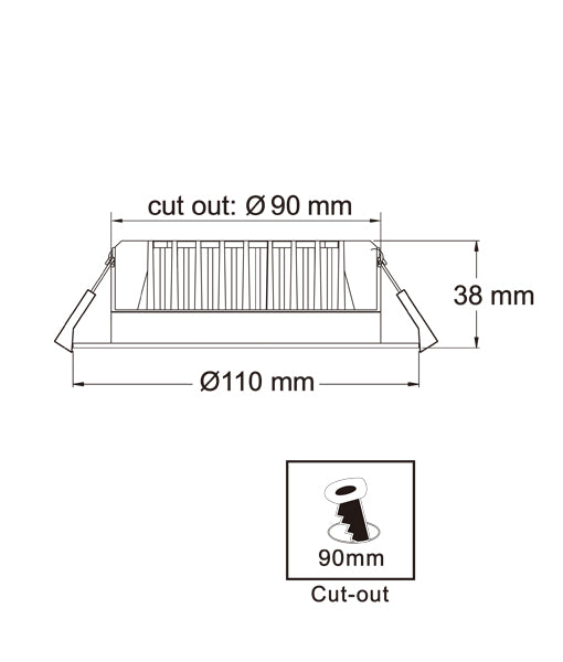 CLA Lighting MOTION LED Recessed Motion Sensor Downlight