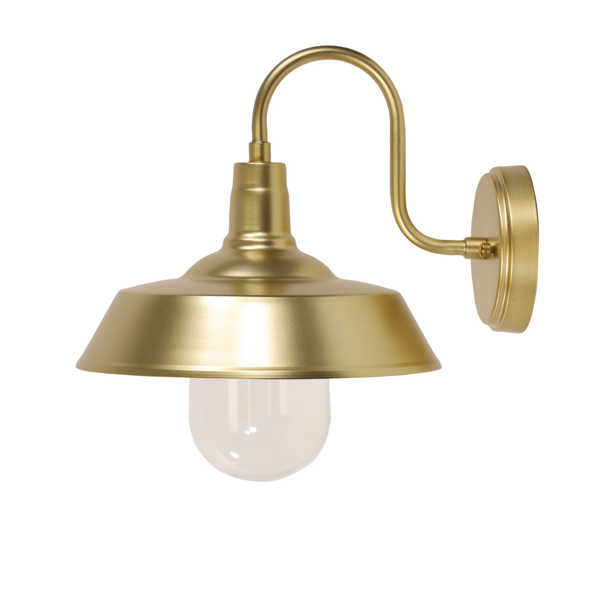 Oriel Lighting Hudson Wall Light Clear Glass Gold