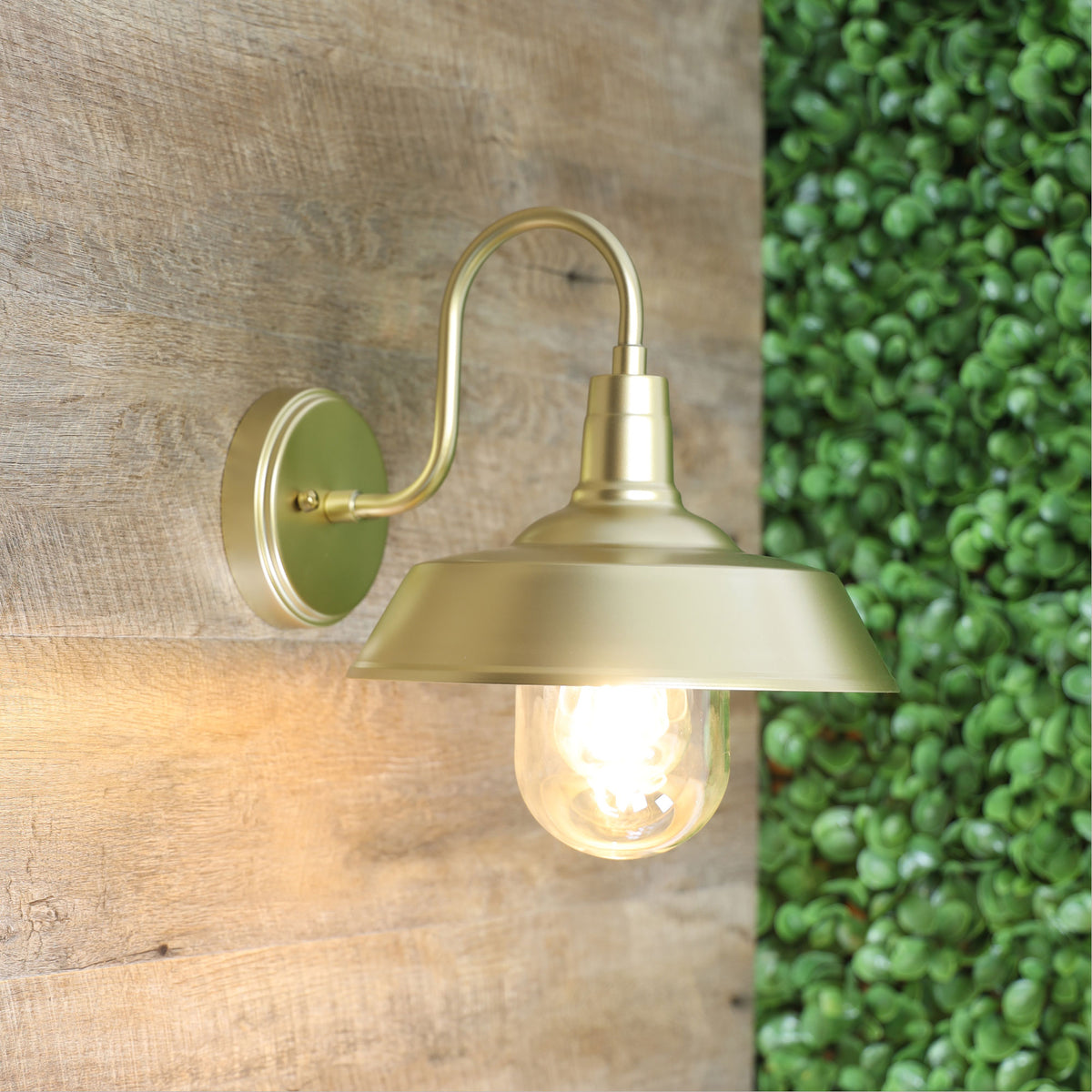 Oriel Lighting Hudson Wall Light Clear Glass Gold
