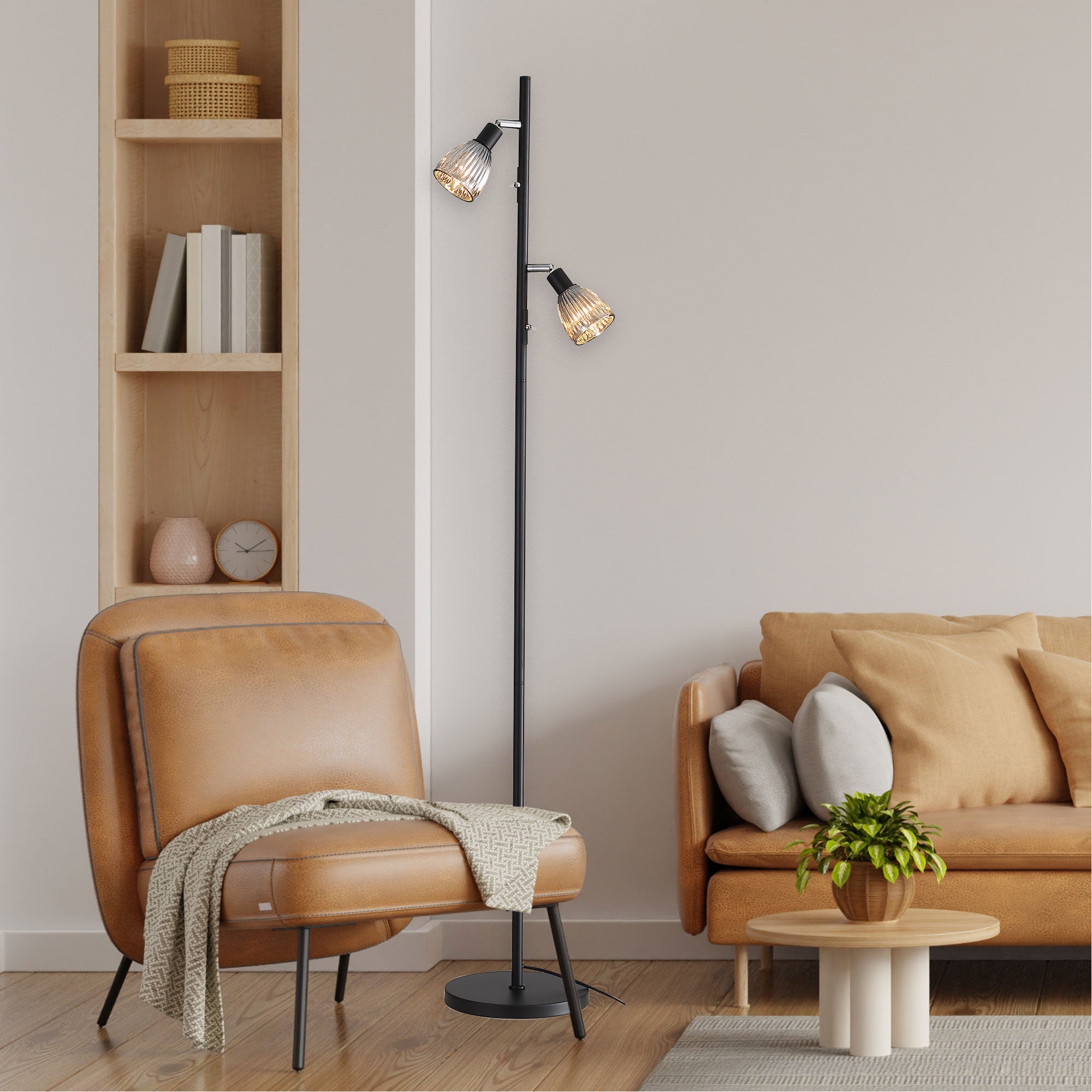 Stylux Alma Twin Floor Lamp Black