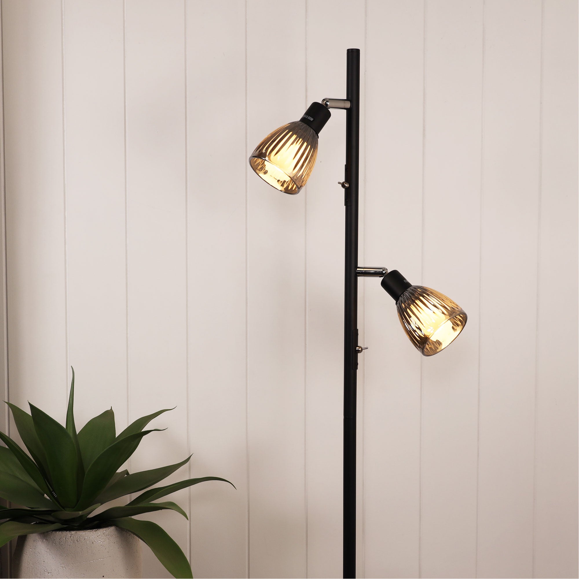 Stylux Alma Twin Floor Lamp Black