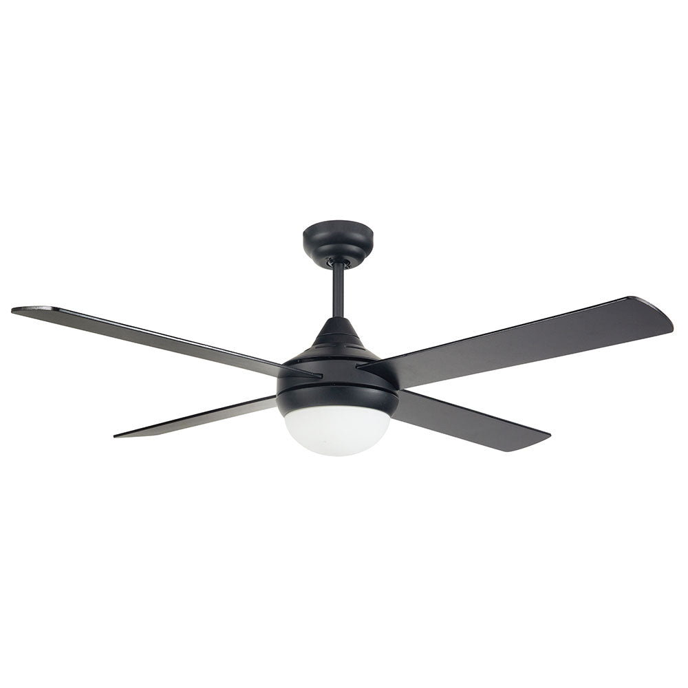 Azure 48" 18W LED Dimmable AC Ceiling Fan Matt Black / Tri-Colour - A2329