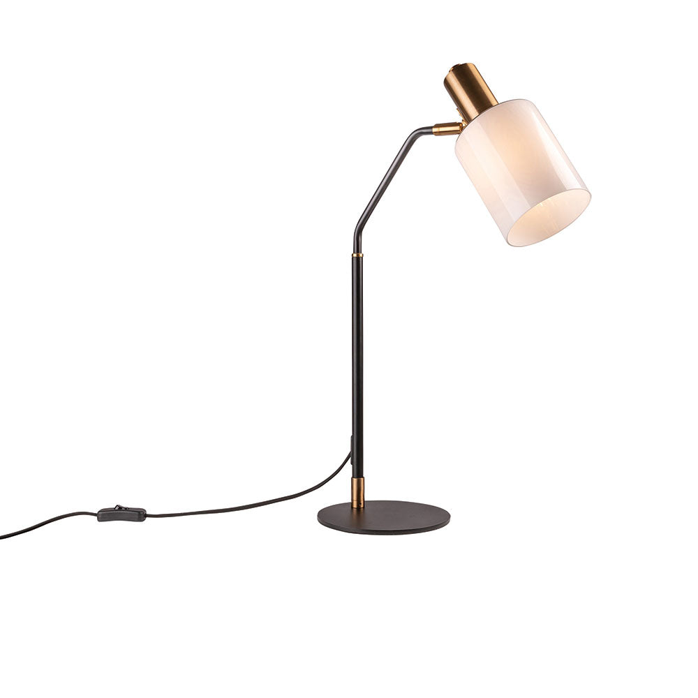 Balmoral Table Lamp Matt Black & Aged Brass A87411 Mercator Lighting