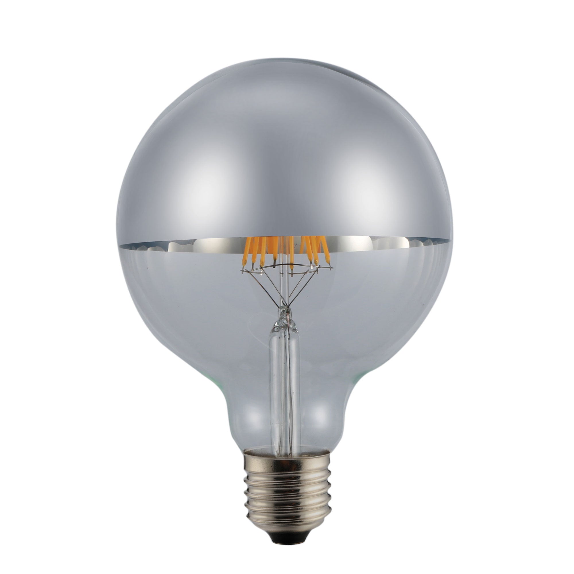 LED CROWN SILVER G95 E27 2700K - A-LED-8506227CS