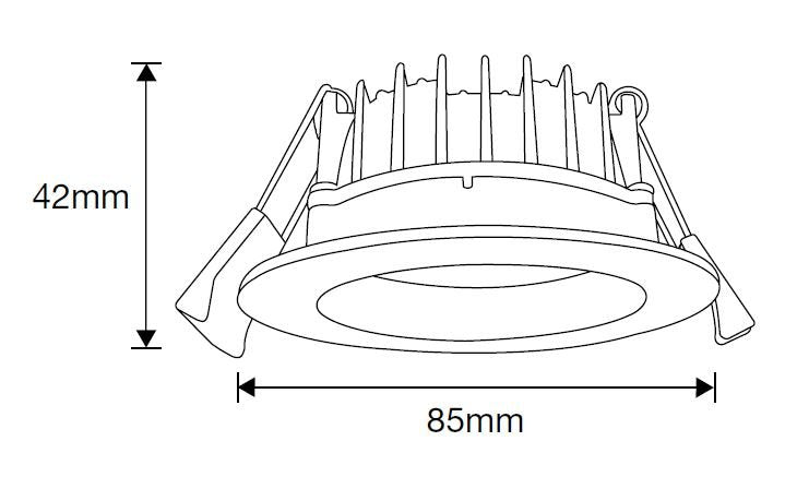 Tradetec Arte Mini 8w Tricolour LED Downlight White - TLAM34510WD