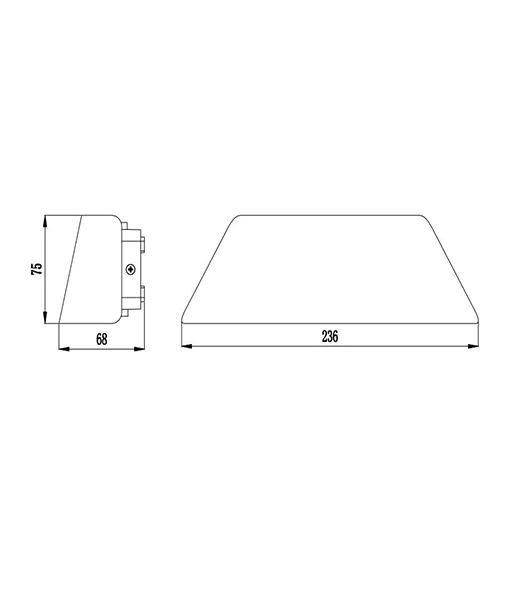 WALL LED 240V S/M Matt White Curved Up/Dn ATEN2 Cla Lighting