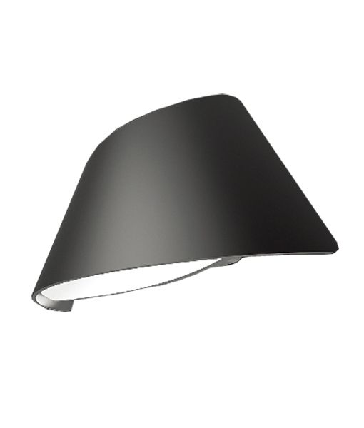 WALL LED 240V S/M Matt Black Curved Up/Dn ATEN1 Cla lighting