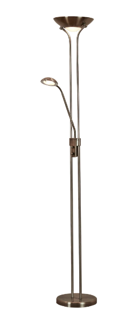 Simple 2 Light Floor Light in Antique Brass AU5430-AB