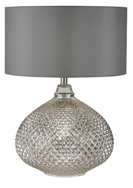 Textured Glass Table Lamp in Silver AU5481-SI