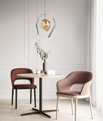 METEORA Stainless Steel with Silver Glass Pendant Light METEORA1