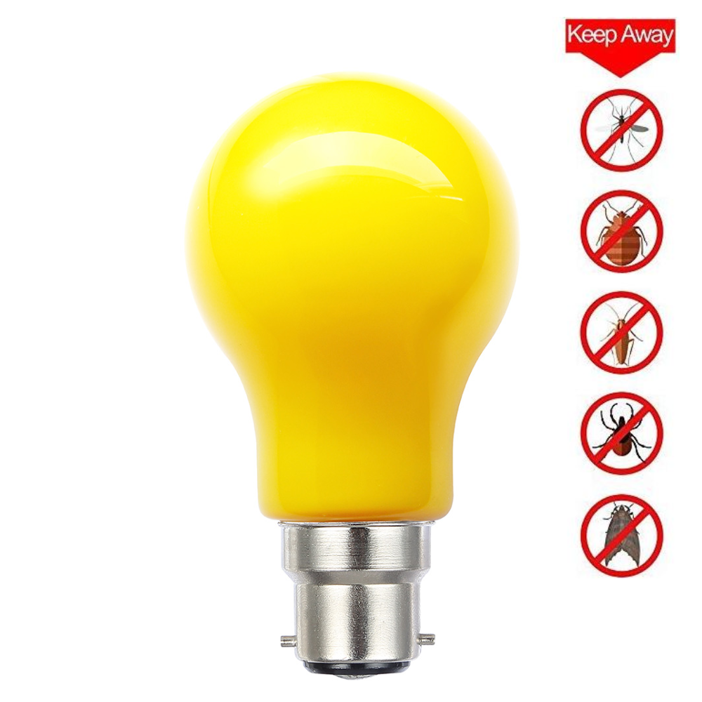 Electrical Products B22 Bayonet Cap 8W Yellow Anti Insect LED Globe - ELE-LED8WB22BUG