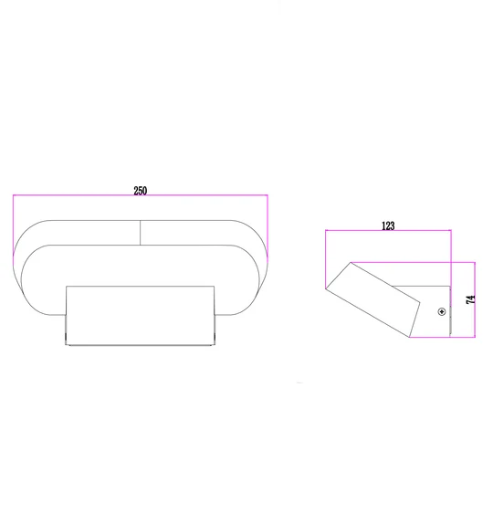 GLANS Surface Mounted Exterior LED Wall Lights GLANS04